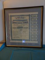 Nostalgisches Wertpapier  - Zeppelin - COLON - 1928 gerahmt
