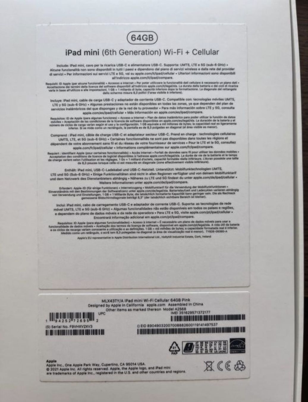 Apple Tablet PC: iPad mini 6 wifi + 5G – Usato da Locarno venduto da gilsousa 4