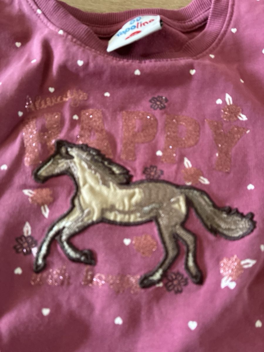 Pullover & Sweatshirts: Mädchen Pullover Topolino Grösse 122 mit Pferdeprint rosa – Gebraucht aus Stettfurt von San_w9gd 2