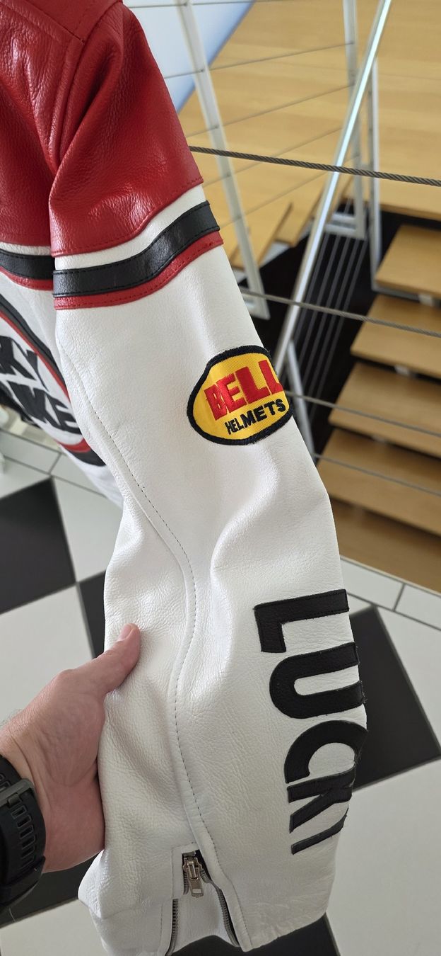 Giacche: Coole Racing-Lederjacke "Lucky Strike" - Grösse XXL – Usato da Biel/Bienne venduto da Popoff1 4