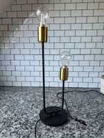 Tischlampe mit Goldfassungen