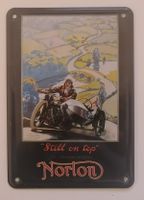 Blechschild Norton 14,5 x 10 cm