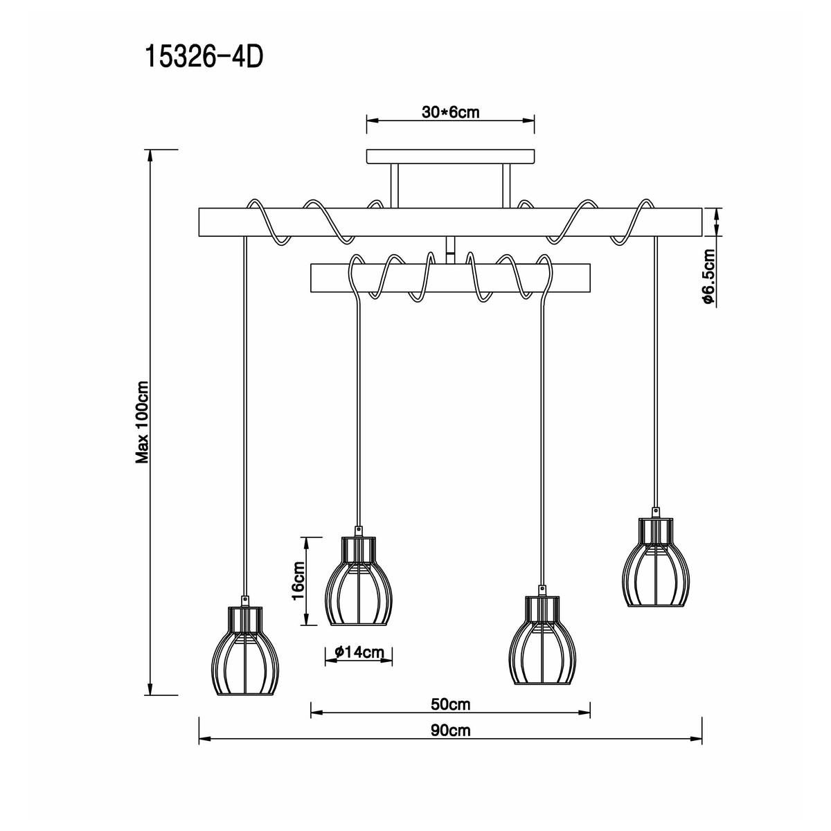 Lampadari & plafoniere: Pendelleuchte, 4 Strahler, 90 cm x 14 cm – Nuovo (secondo la descrizione) da Kreuzlingen venduto da Smart-Light 8
