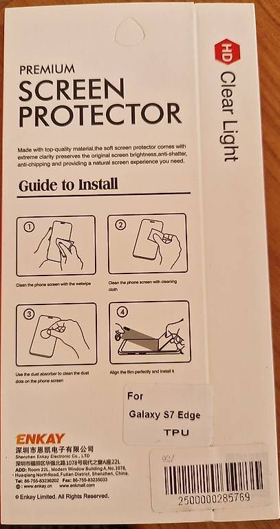 Lackretusche & Schutzfolien: Samsung Schutzfolie - Screen Protector – Neu und originalverpackt aus Caslano von sulagl95 1