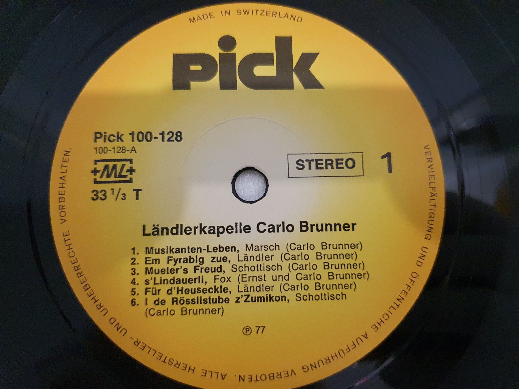 Dischi in vinile: Ländlerkapelle Carlo Brunner – Usato da Uster venduto da Vinyl-Leidenschaft 4