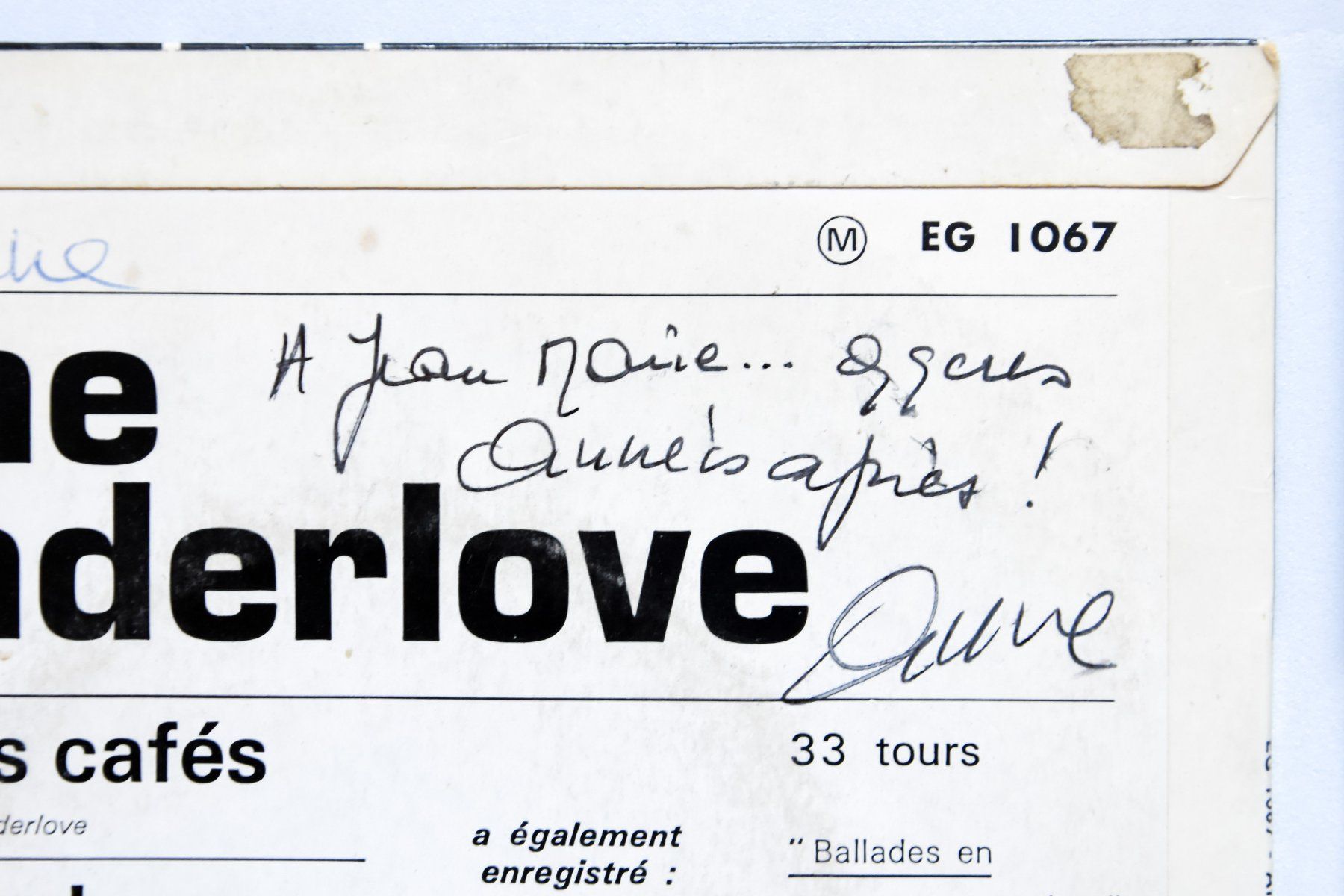 Autografi: Anne Vanderlove - 2 disques dédicacés – Usato da Belmont-sur-Yverdon venduto da ag97 1