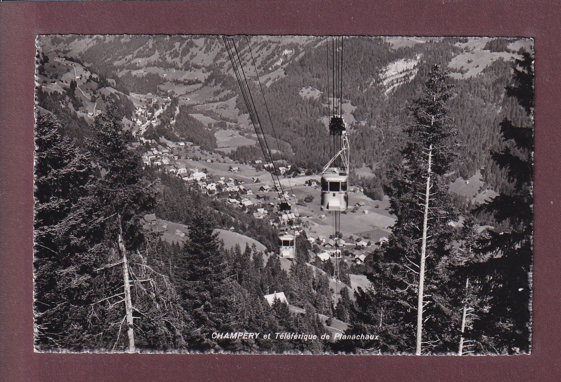 Cartes postales: CHAMPERY - Téléférique de Planachaux - 1945 – D'occasion à Pully par nicecards