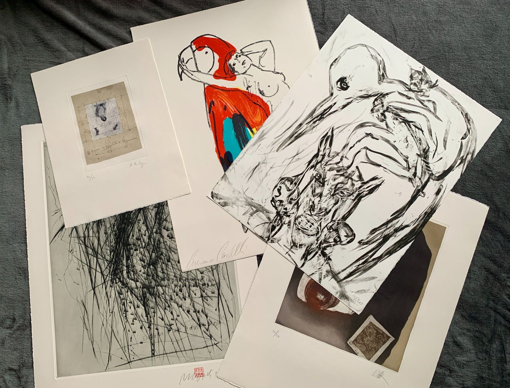 Arts picturaux & lithographies: Martin Disler, Rolf Iseli, Luciano Castelli, Alexandre Delay – D'occasion à Regensdorf par JoergR