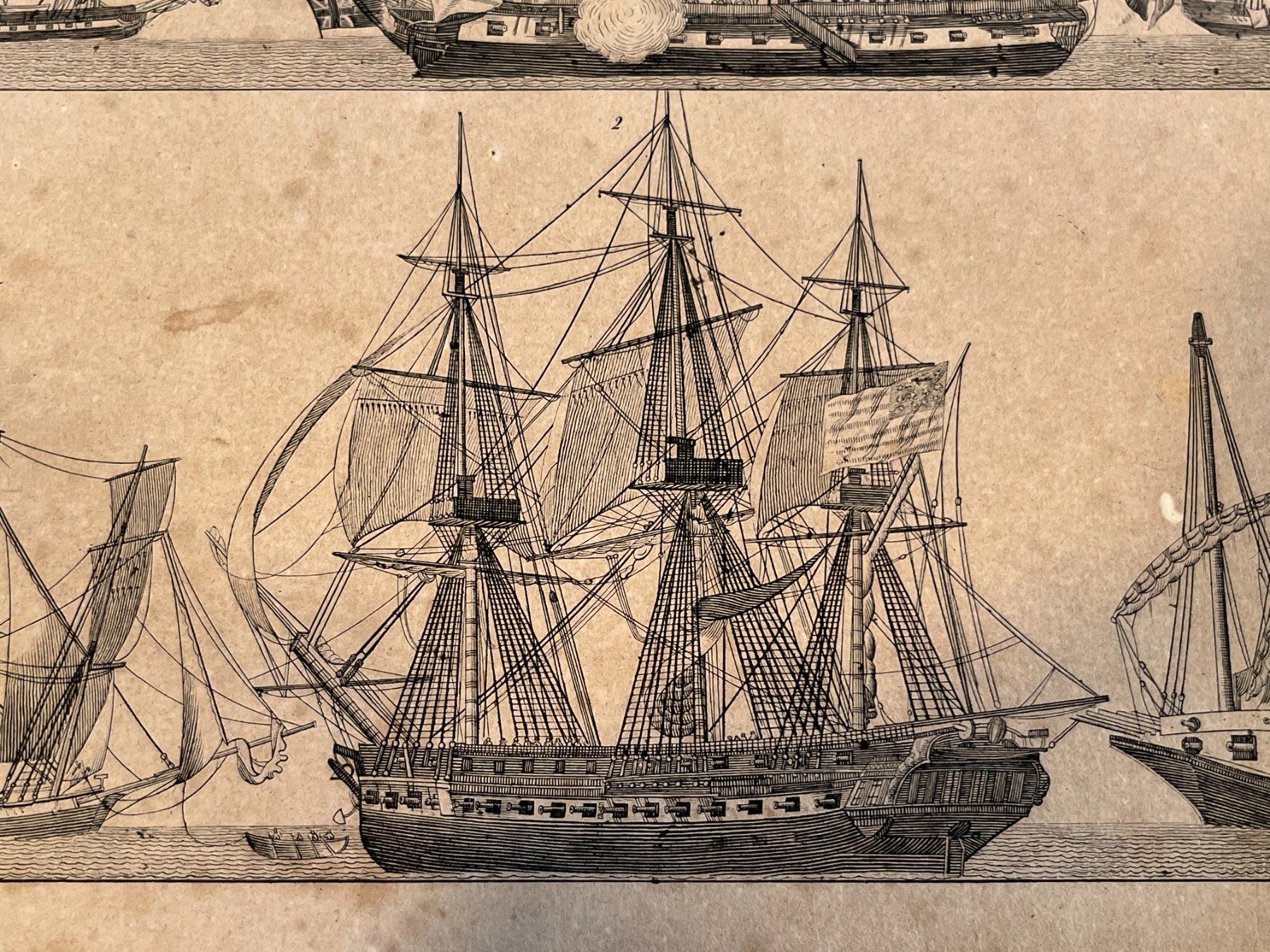 Grafica & Litografie: Six Lithographies Antiques de Construction Navales de 1833 – Usato da Lausanne venduto da charlie_lau24