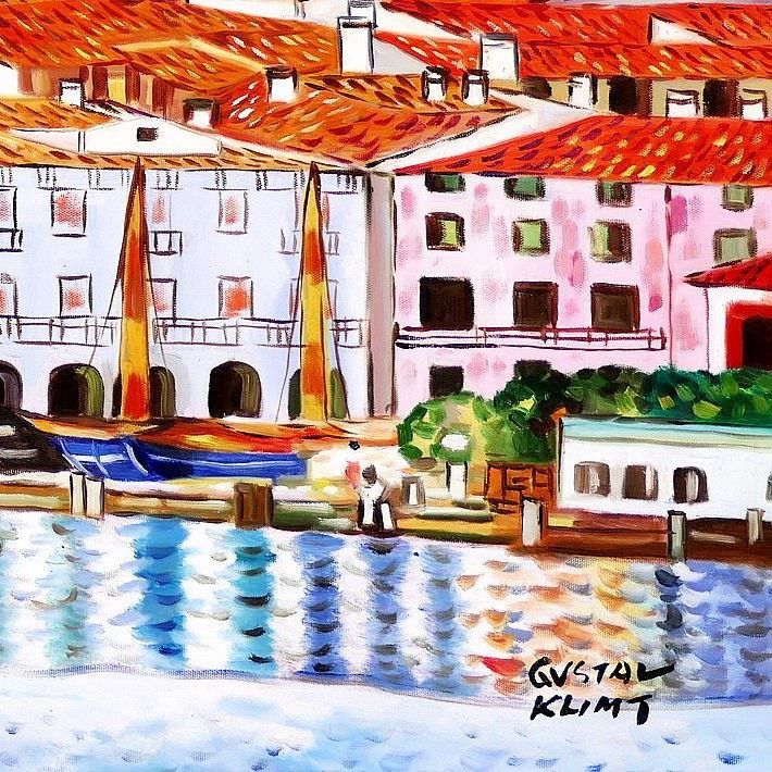 Riproduzioni & Creazioni: Gustav Klimt - Malcesine am Gardasee – Nuovo (secondo la descrizione) da Larnaca venduto da KunstDepot24 4