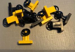 15x Lego Steine  (1x2) Lenkradsäule gelb