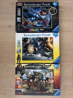 3x Ravensburger Puzzle, 6+/7+ Color Star Line