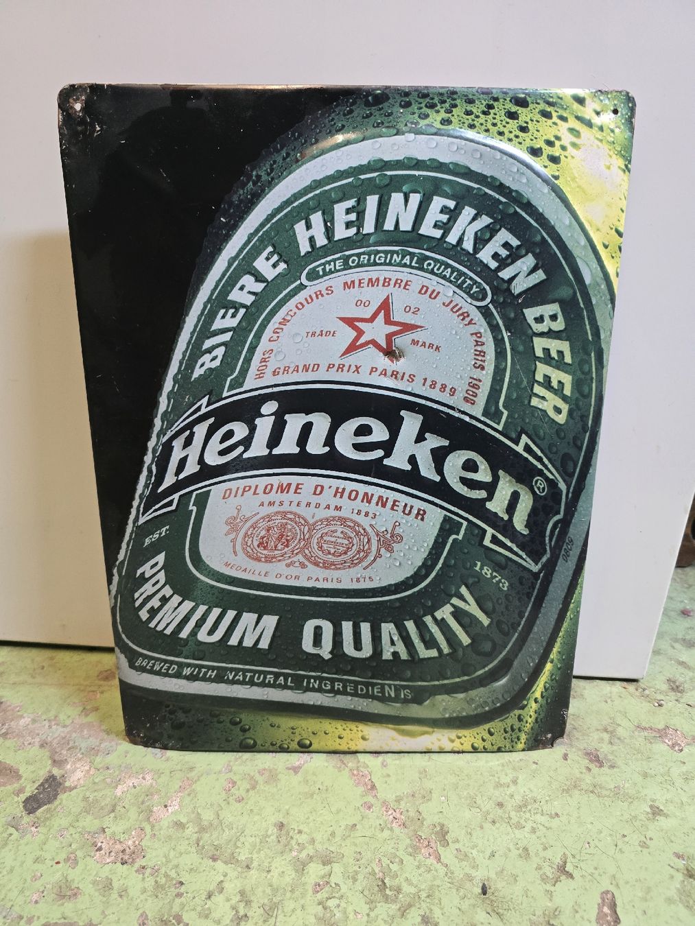 Heineken Ecriteaux: altes Blechschild Heineken Bier Werbung 30x40cm  – D'occasion à Rorschach par TimelessTrading