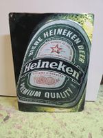 altes Blechschild Heineken Bier Werbung 30x40cm 