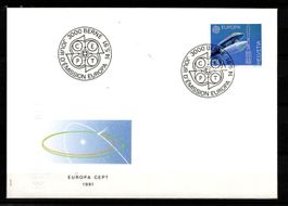 1991 FDC - Europamarken / ARIANE-Nutzlastverkleidung