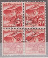 Z85a) 1939 Pro Juventute J91, 4.Block, Vollstempel
