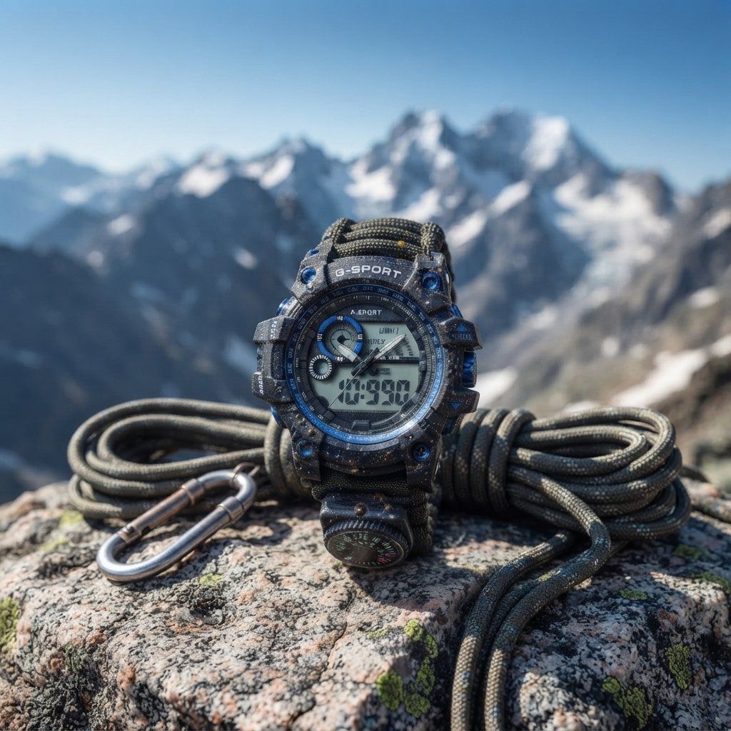 Uhren: Outdoor-Überlebensuhr – Neu und originalverpackt aus Zürich von Sarameier