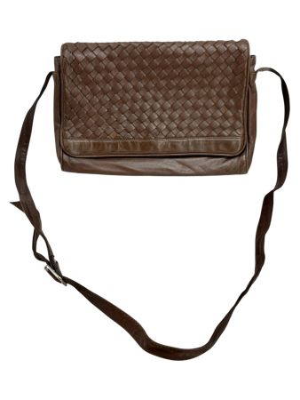 Sac bandoulière VERRA PELLE cuir tressé marron