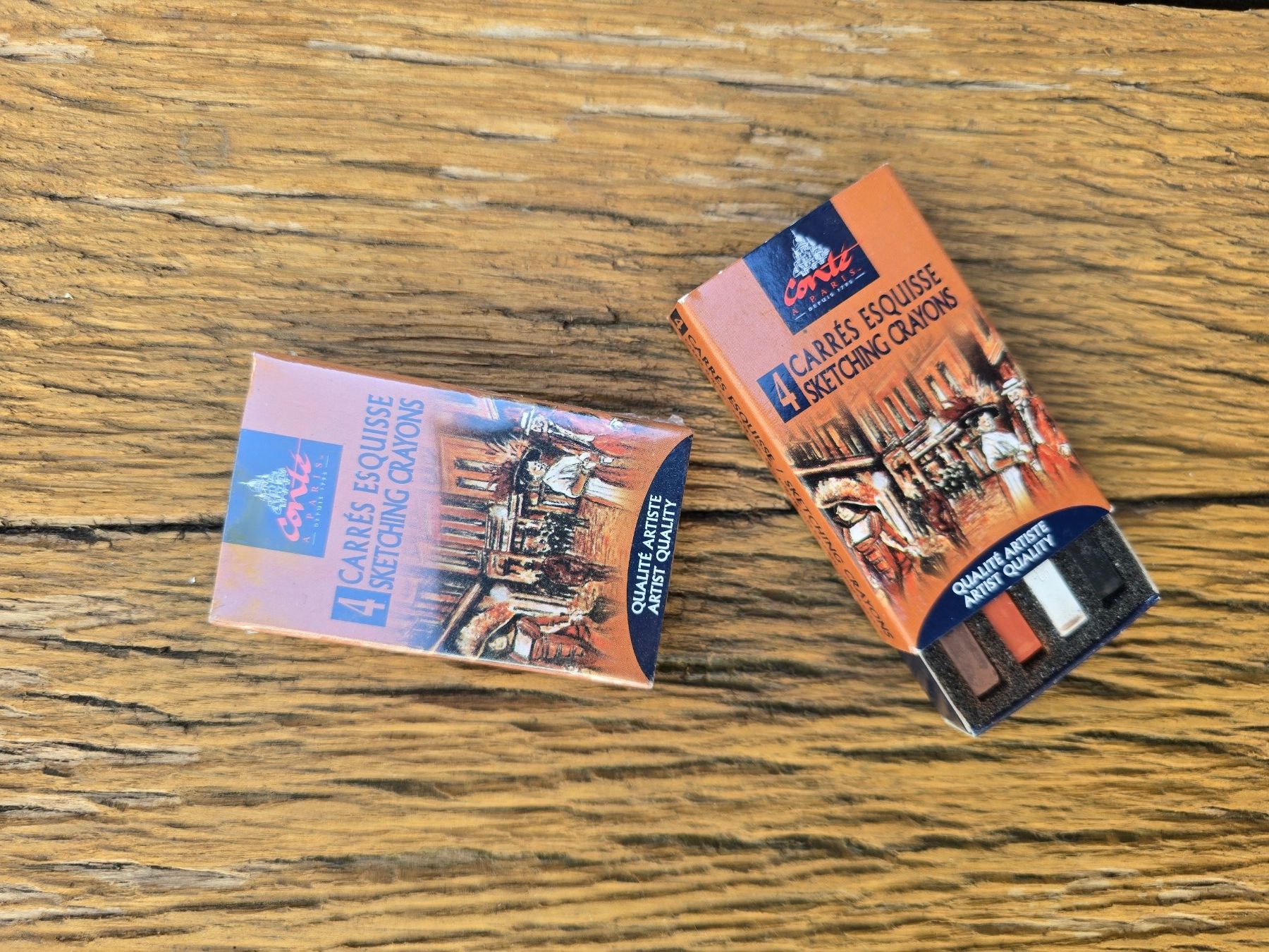 Matite, matite colorate & gessi: Freizeit: Conté à Paris 4 Sketching Crayons – Nuovo e nell'imballaggio originale da Romanshorn venduto da Rachacha