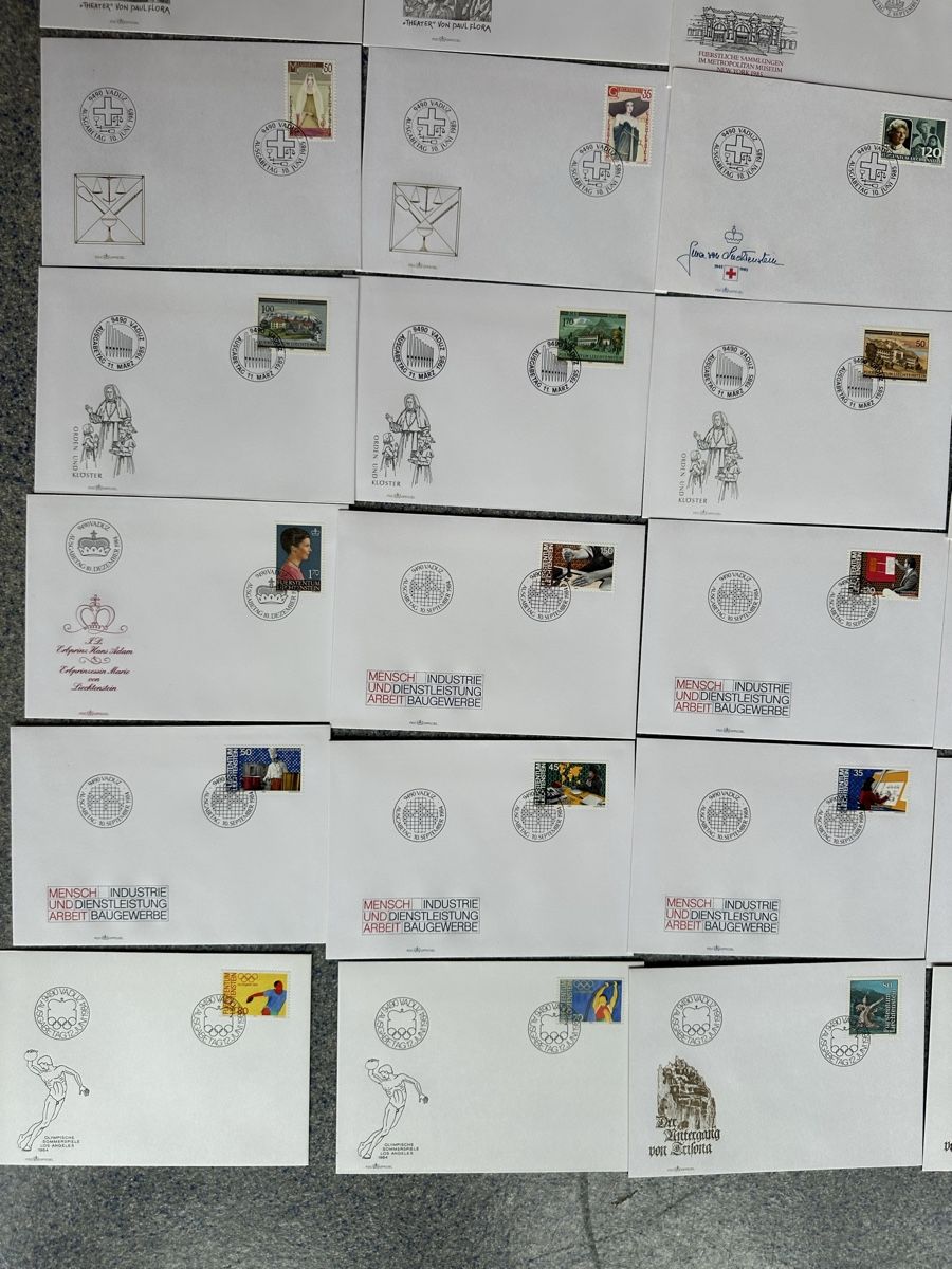Tutti i francobolli: Liechtenstein - FDC 12.3.84 - 9.3.87 - 77 Stück – Usato da Schmitten / FR venduto da Samsara169 6