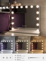 Spiegel mit 12 LED Lampen und Dimmer neu