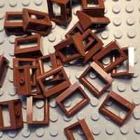 Lego 26x Fliesen mit Griff (2432) rotbraun