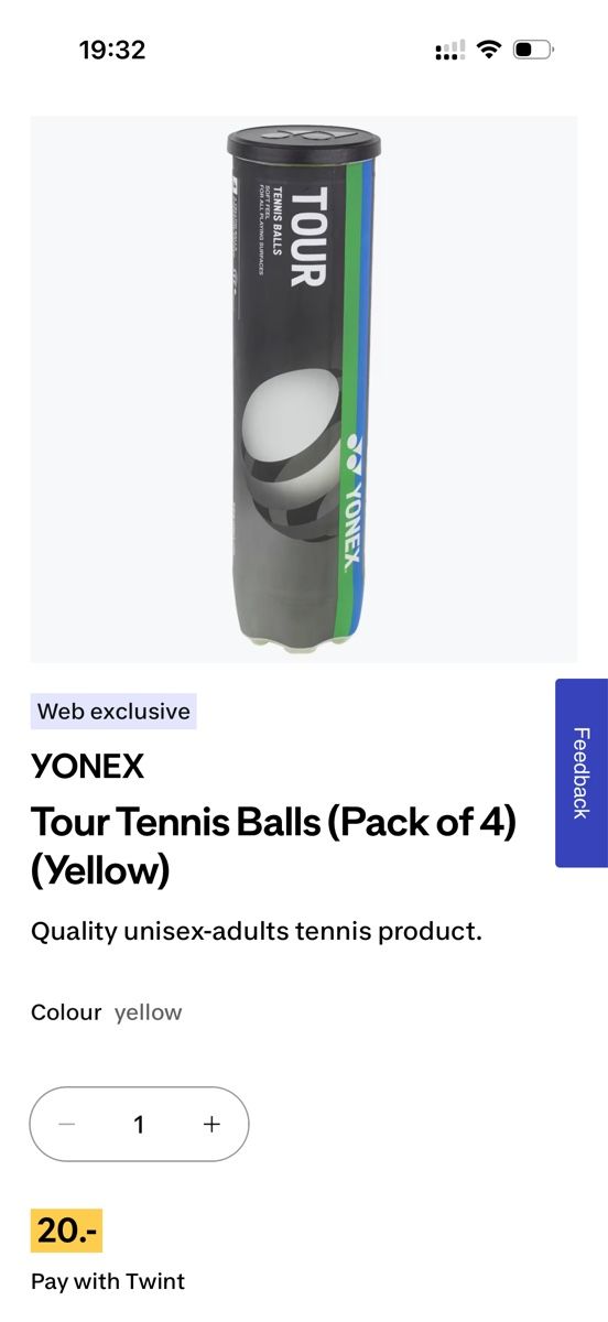 Yonex Palloni: Tennisbälle Yonex – Nuovo e nell'imballaggio originale da Rorschacherberg venduto da pol_2pw7