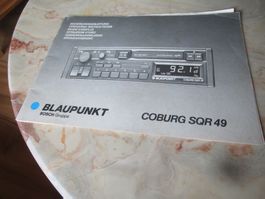 BLAUPUNKT RADIO BEDIENUNGSANLEITUNG COBURG SQR 49