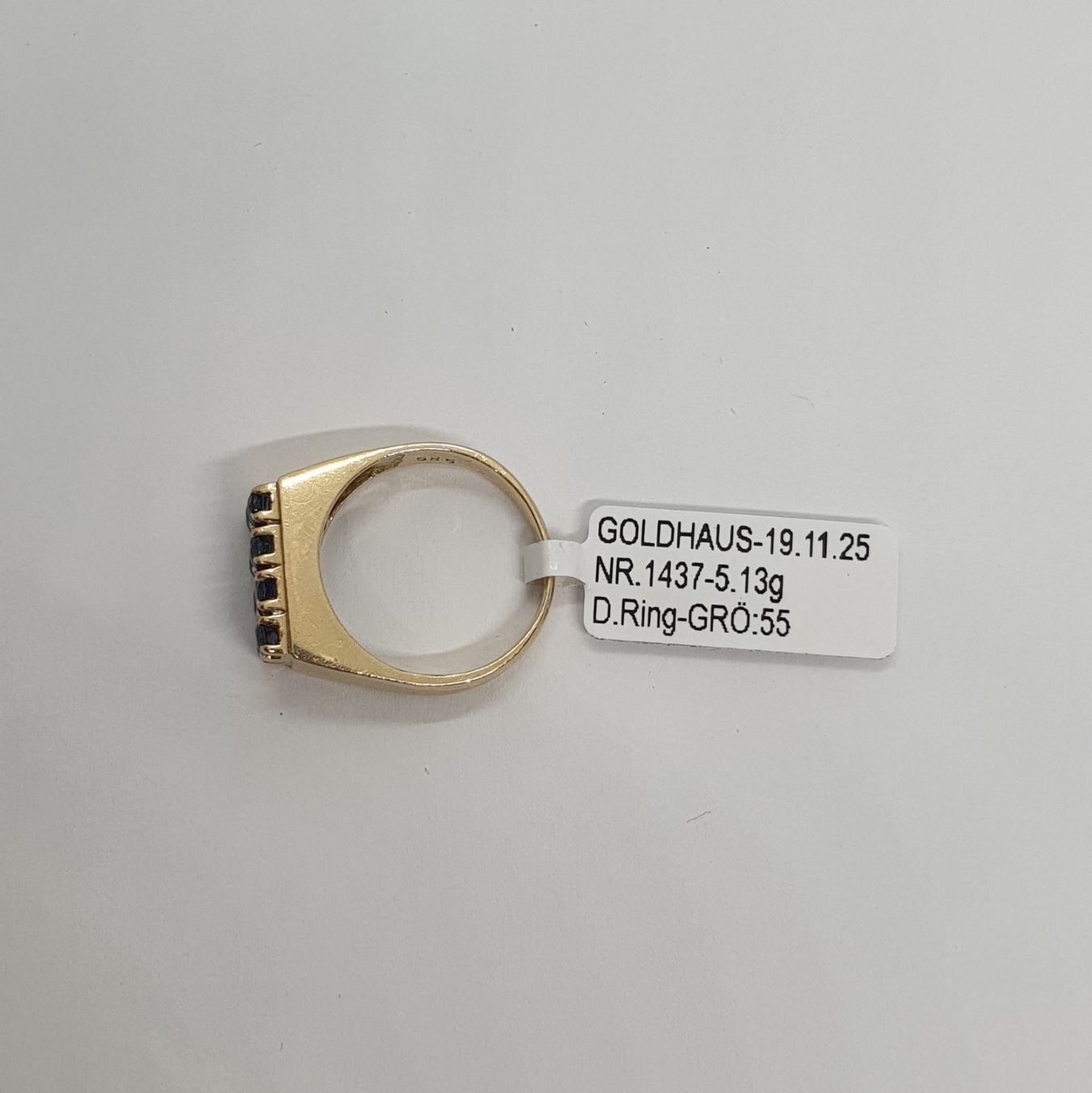 Anelli: Echt 14K Gold - Saphir Ring – Usato da Luzern venduto da Luzern-Goldhaus 2