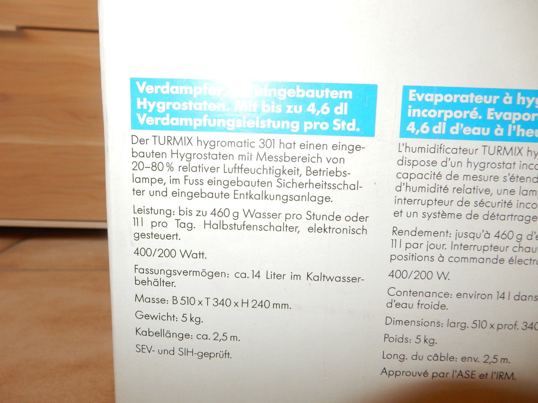 Turmix Humidificateurs: TUR - MIX  Luftbefeuchter – D'occasion à Niederurnen par Viragoxv 4