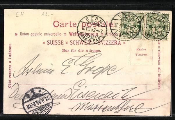 Cartoline postali: AK Bernerin in Tracht, 1899 – Usato da Berlin venduto da bartko-reher 1