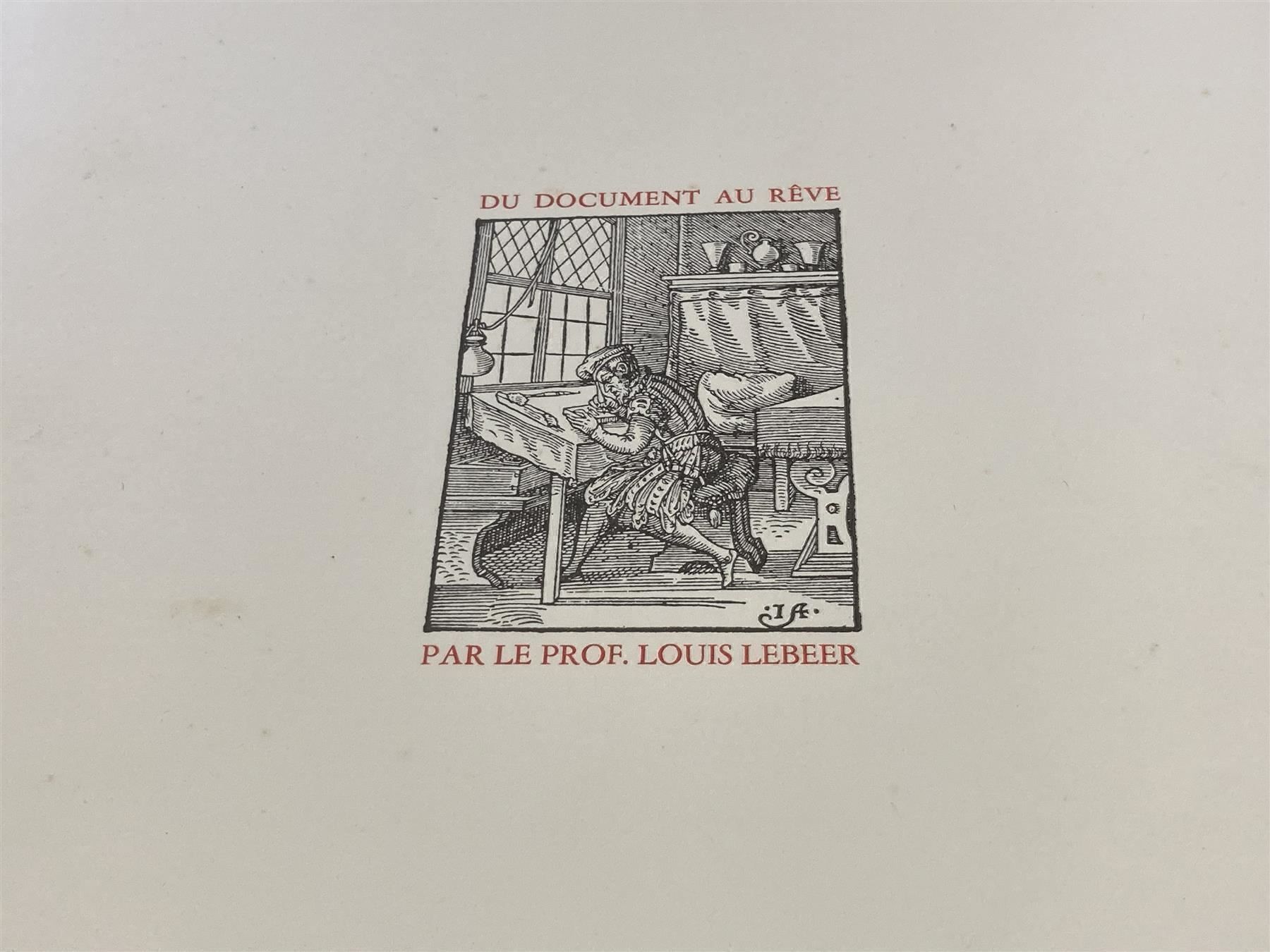 Libri: Du document au Rêve LEBEER Louis – Usato da Bern venduto da Jwpm66 1