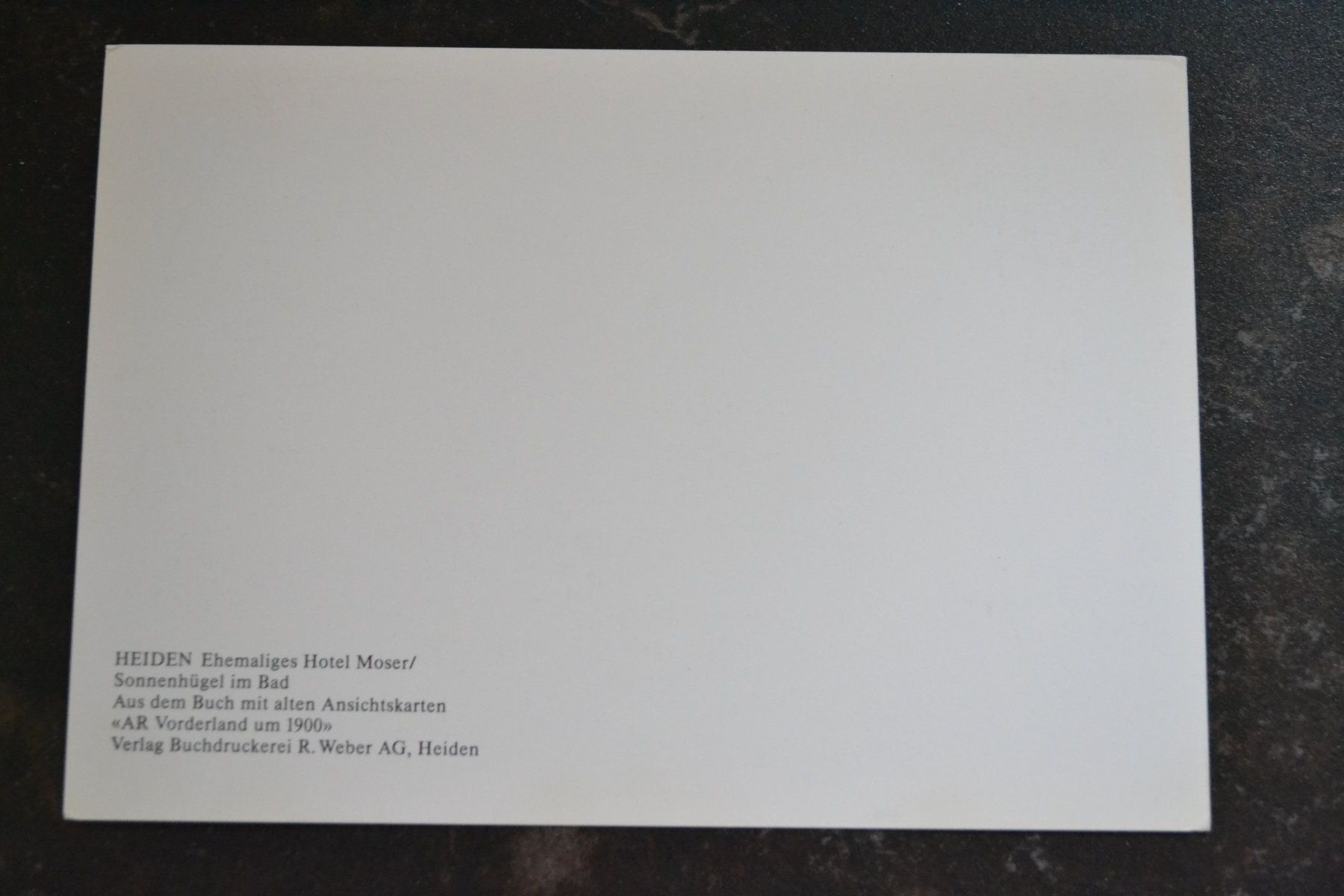 Cartoline postali: AK Heiden AR ehemaliges Hotel Moser – Usato da Beinwil am See venduto da kajak55 1
