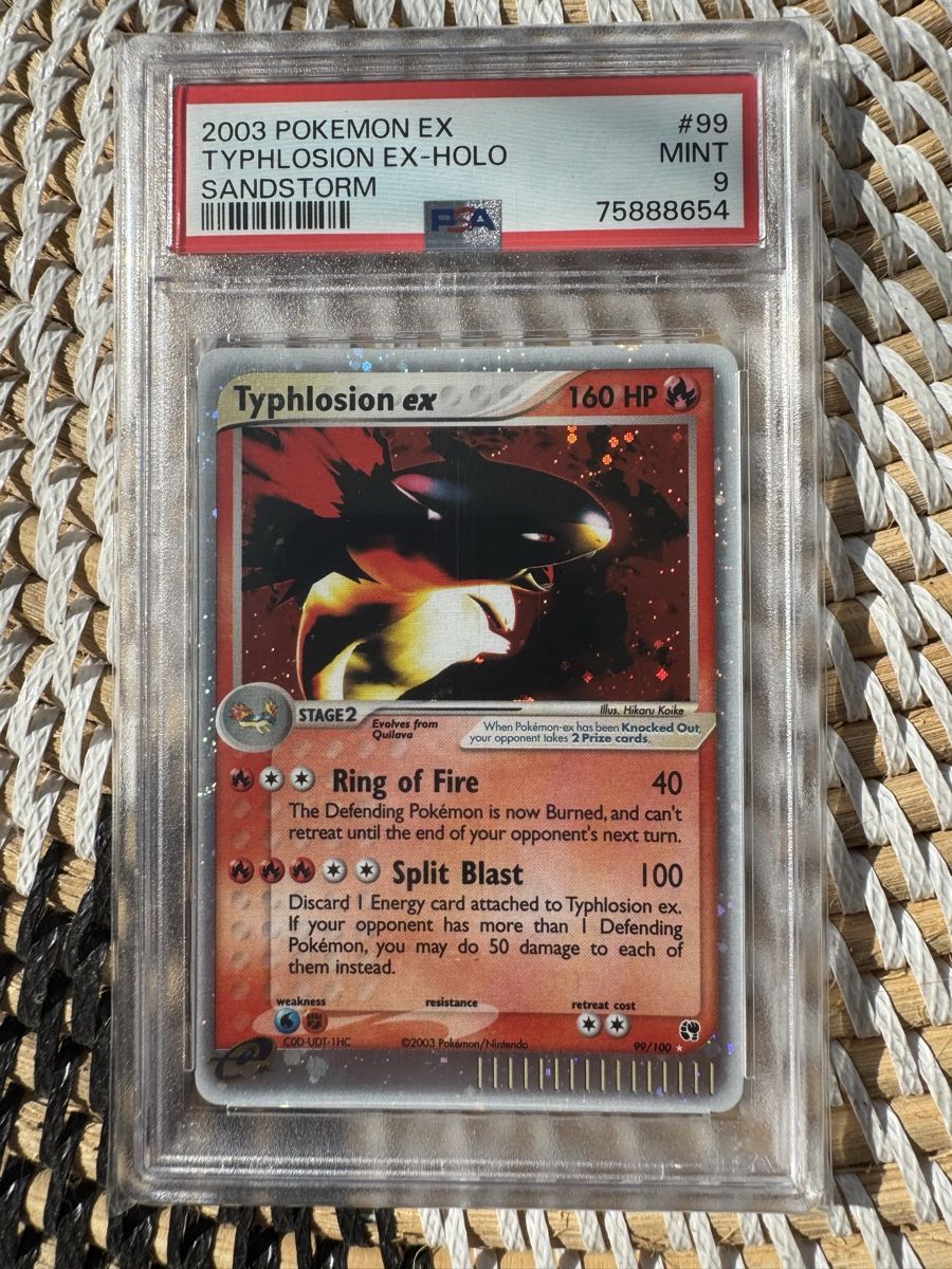 Pokémon Cartes à collectionner: Typhlosion ex 99/100 Sandstorm PSA 9 – D'occasion à Altendorf par fivep