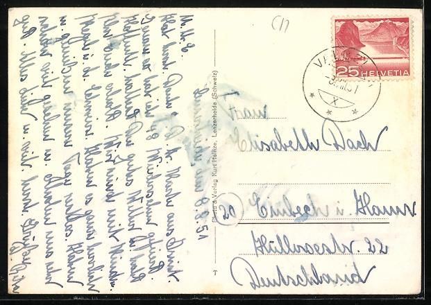 Ansichtskarten: AK Valbella /Lenzerheide See, Panorama – Gebraucht aus Berlin von bartko-reher 1