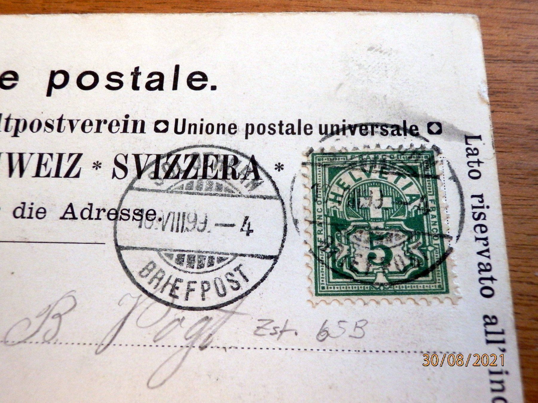 Cartoline postali: Gruss aus Langendorf, 15. VIII. 1899 – Usato da Ueberstorf venduto da dinbau 3