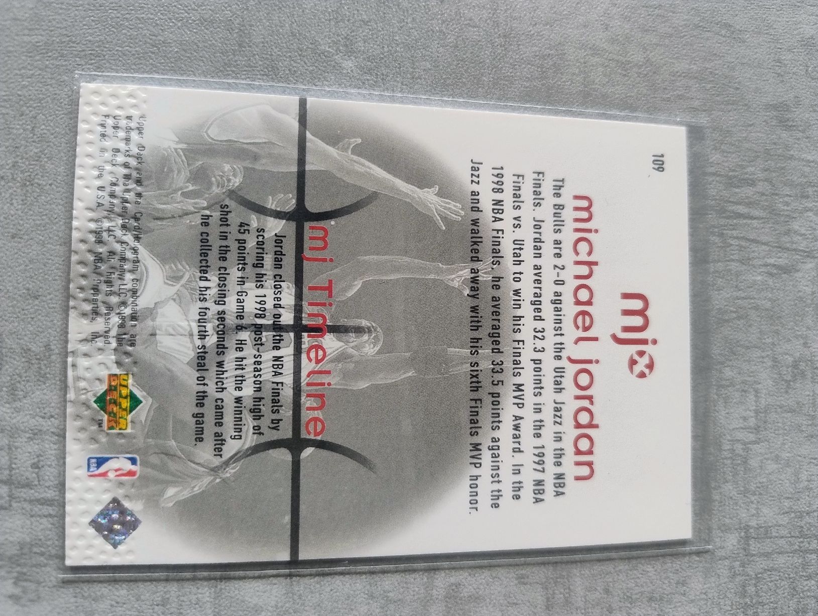 Nba Carte collezionabili: NBA 1998 Upper deck Michael Jordan Timeline – Nuovo (secondo la descrizione) da Martigny venduto da jul_7s5x 1
