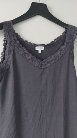 Top mit Spitze STREET ONE - wie Rosemunde, Gr. 38, Grau, neu