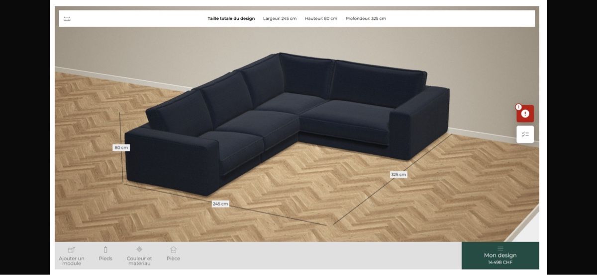 Sofas: Bolia Noora navy blue corner sofa - excellent condition! – D'occasion à Horgen par veronicadelc 1