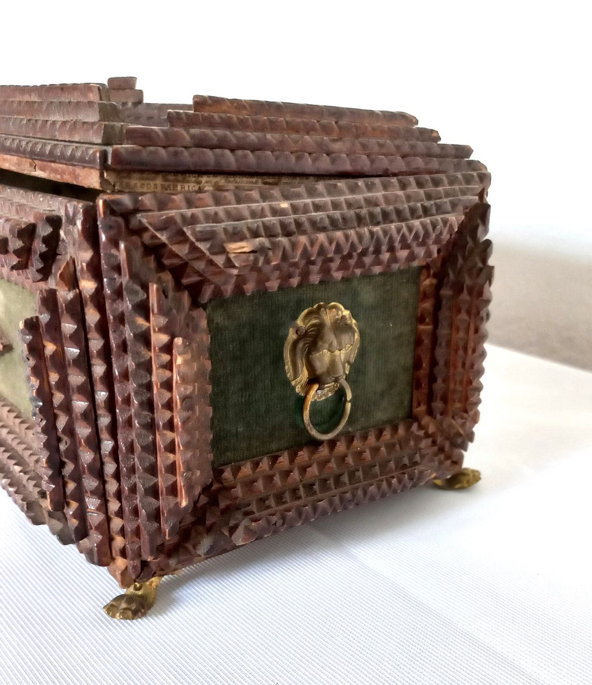 Barattoli: Tramp Art antike Schatulle _b – Usato da Bévilard venduto da Orscha 2