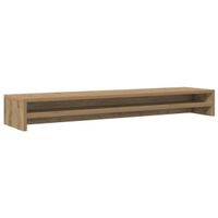 Support d'écran Chêne artisanal 100 x 24 x 13 cm Bois d'ingé