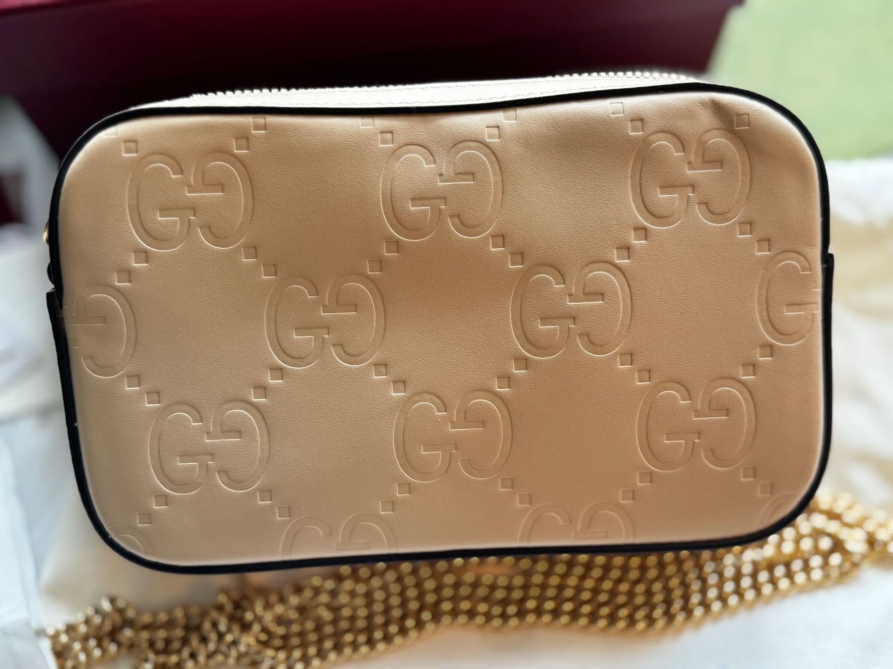 Gucci Borse da donna: Gucci GG Gilbert Monogram Tasche - Beige Leder Neu – Nuovo e nell'imballaggio originale da Grossdietwil venduto da RSW032 7