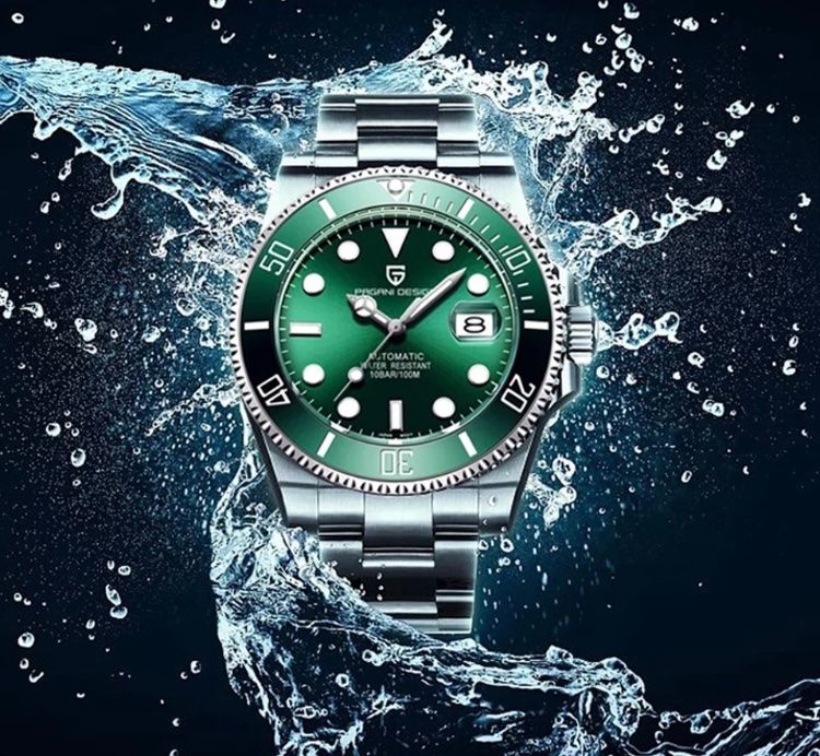 Pagani Design Automatikuhr Submariner Hulk Green 43mm (Neu und