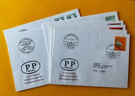 9x Sonderbriefe 1986-1987-1988 Sonderstempel