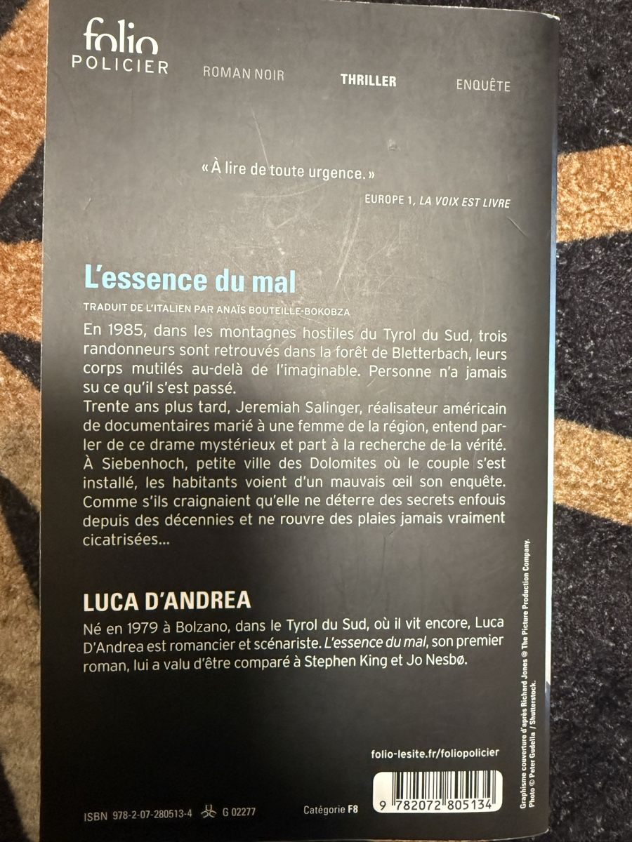 Bücher: L'essence du mal – Neu (gemäss Beschreibung) aus Villars-sur-Glâne von sib_rwl7 1