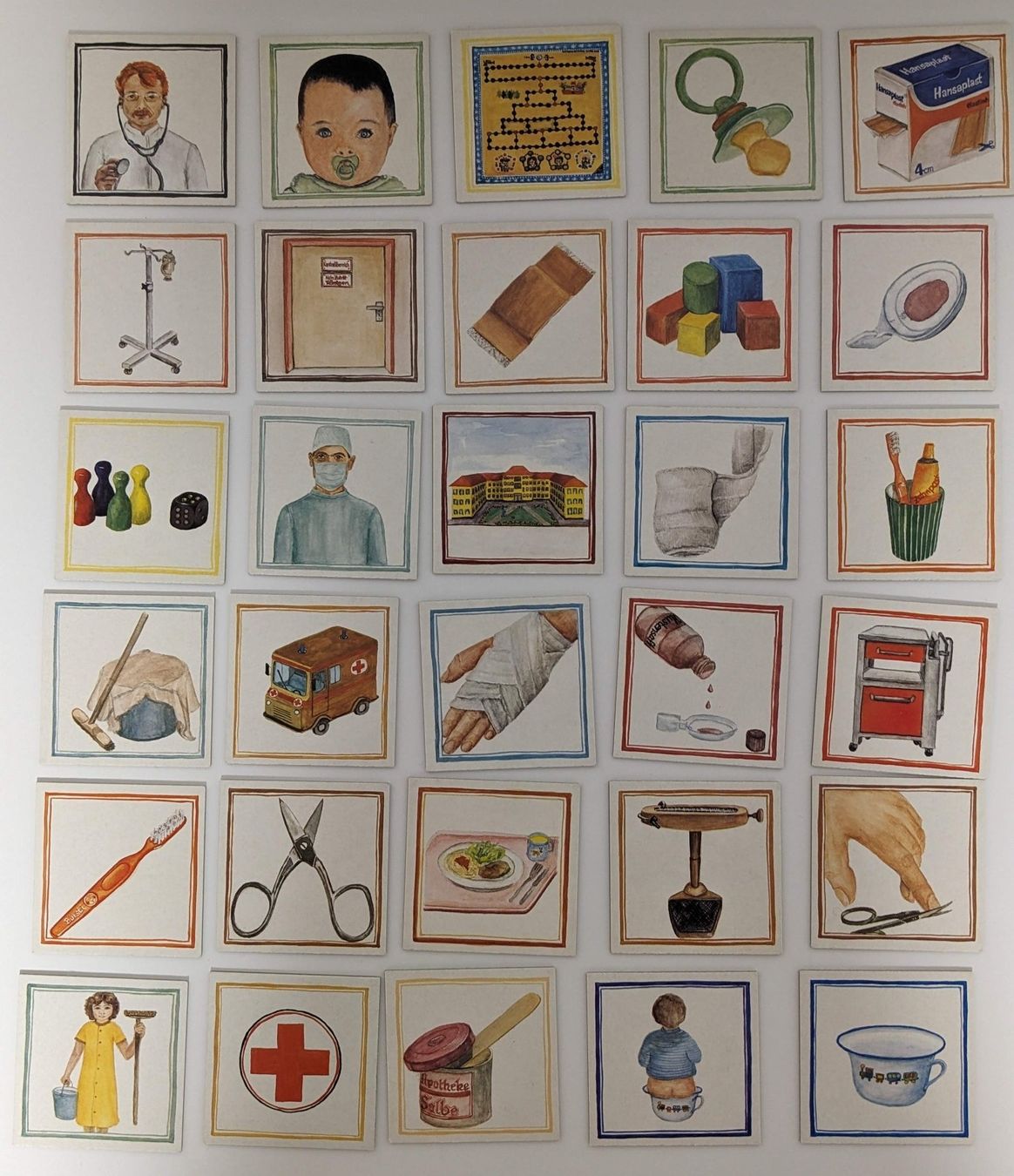 Giochi: KRANKENHAUS Memory Spiel Legespiel, vintage – Usato da Zürich venduto da Good_old_days 1