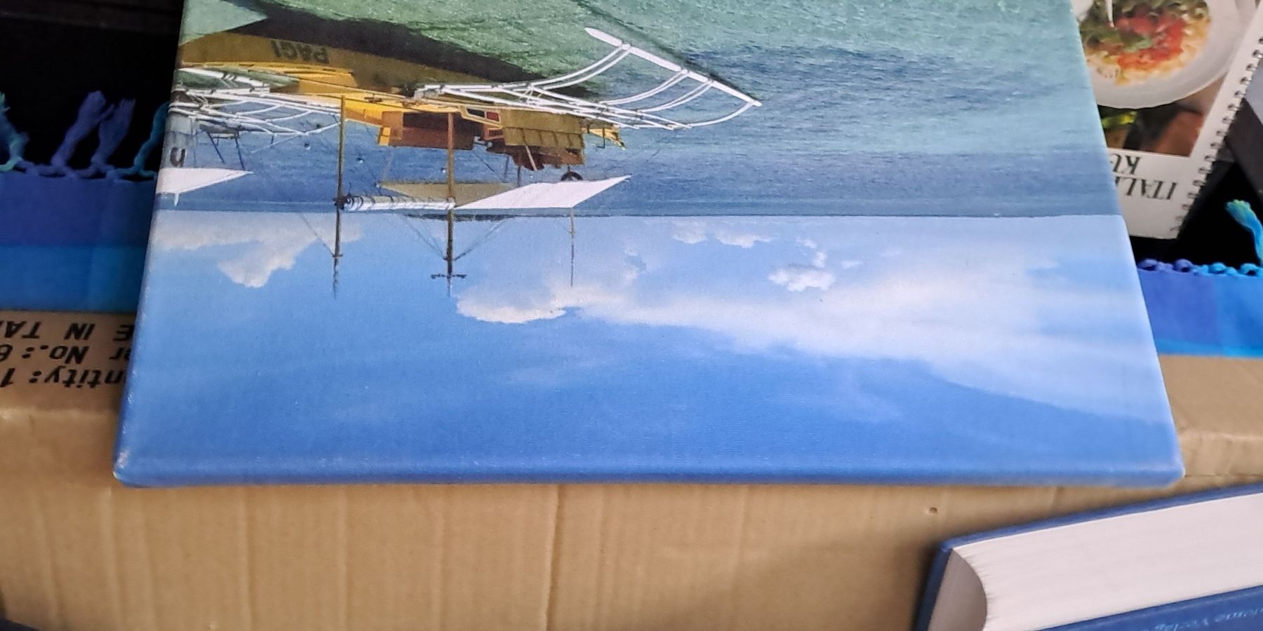 Poster & Bilder: Bild Leinwand Boot am Meer mit Reflexion – Gebraucht aus Zürich von Schoebi19