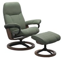 Stressless® Consul (M)Signature Sessel + Hocker Leder Batick