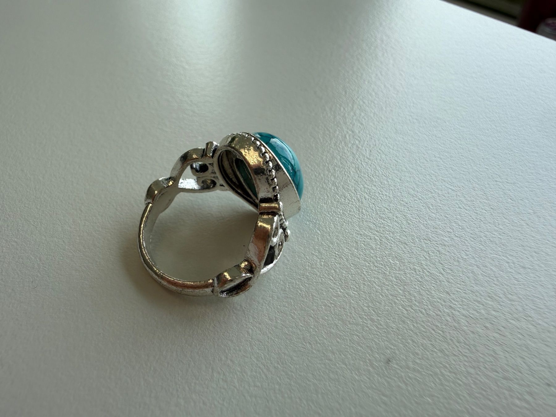 Anelli: Schmuckstück: Türkiser, silberner Ring, Vintage-Stil – Nuovo (secondo la descrizione) da Oberhofen Thun'see venduto da ClaudiaKelesh 1