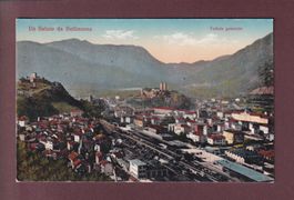 Un saluto da BELLINZONA - Stazione - 1917 Feldpost